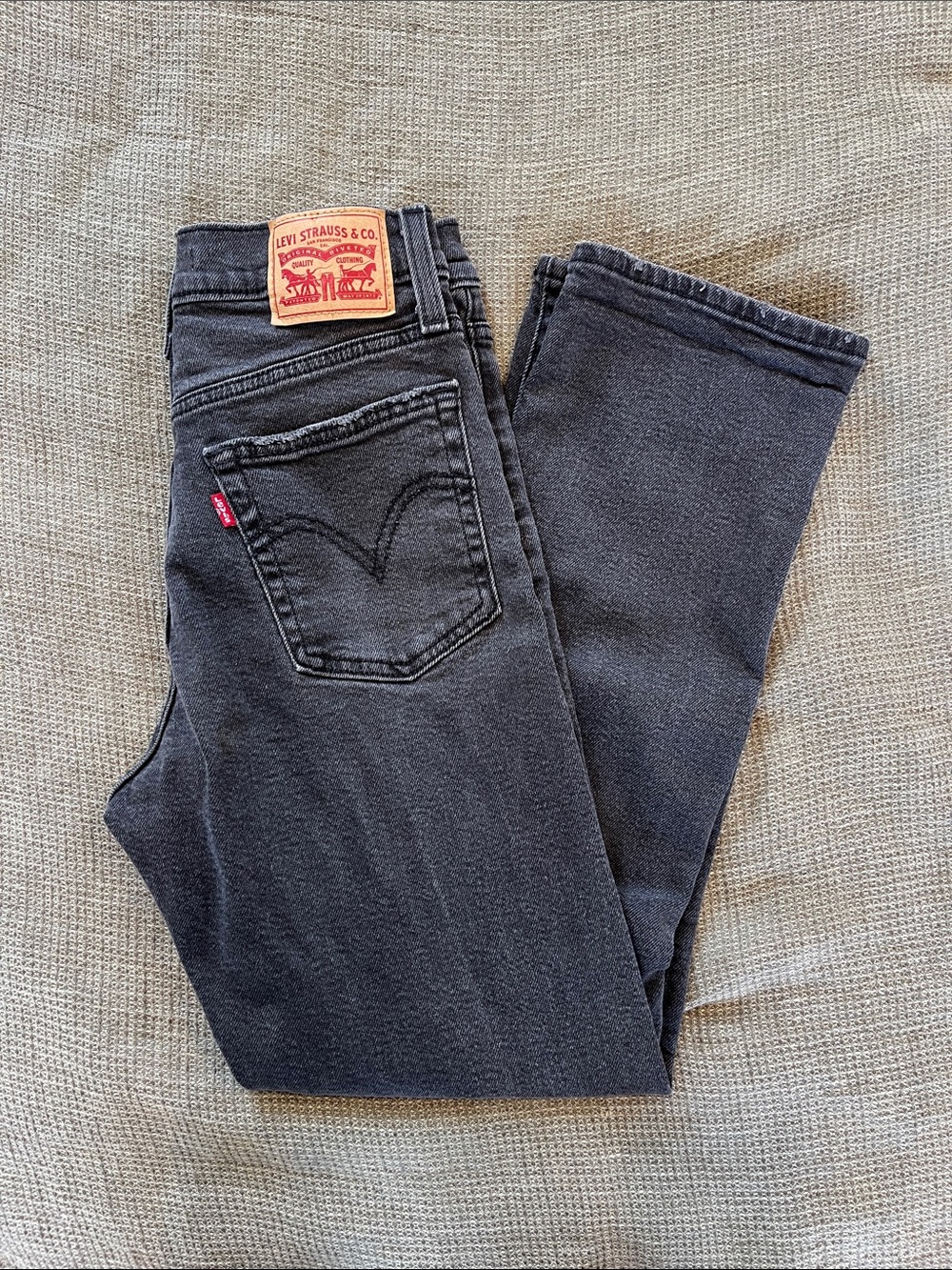 Levi's Black Wedgie Straight Leg Jeans